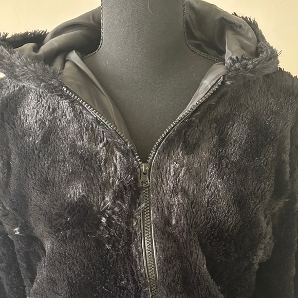 Ambiance Plush Black Teddy Jacket - Picture 6 of 7